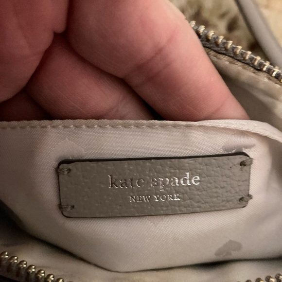GRay LEATHER KATE SPADE CROSSBODY SHOULDERBAG VNTG - Picture 7 of 12